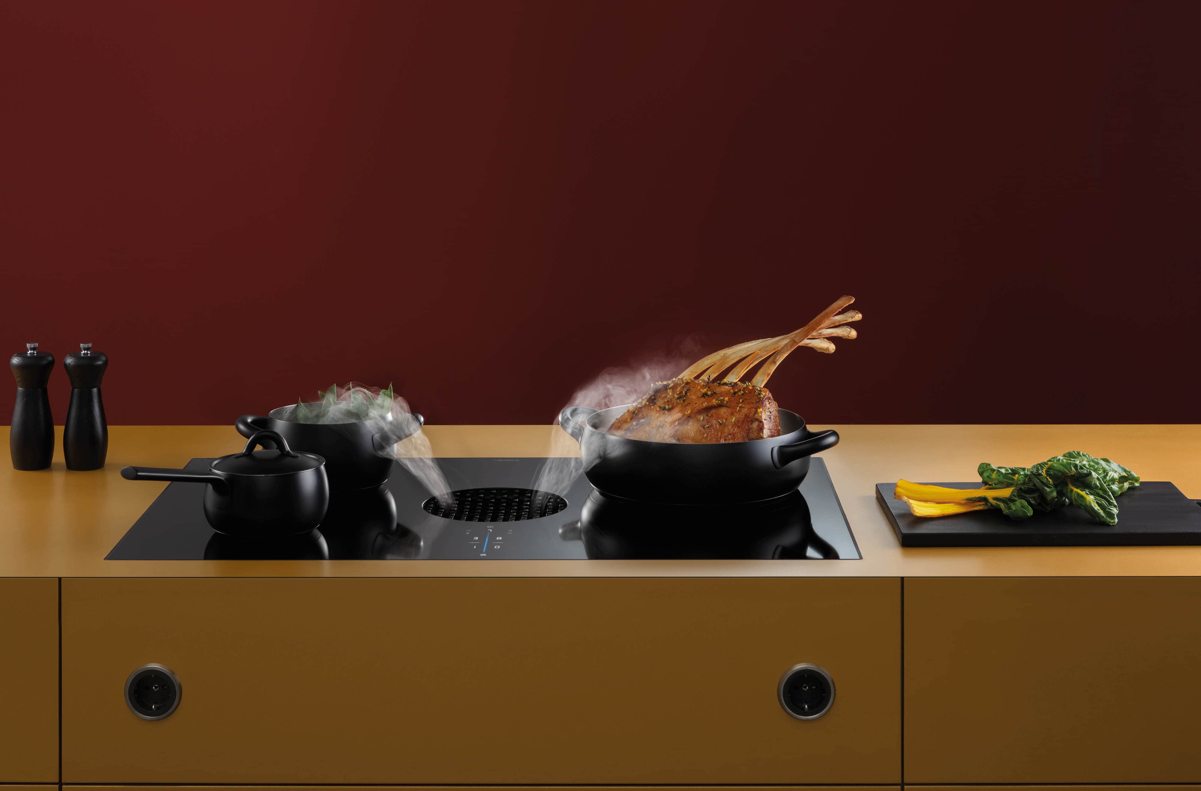 X PURE - Table de cuisson induction à zones continues avec dispositif aspirant (version recyclage)