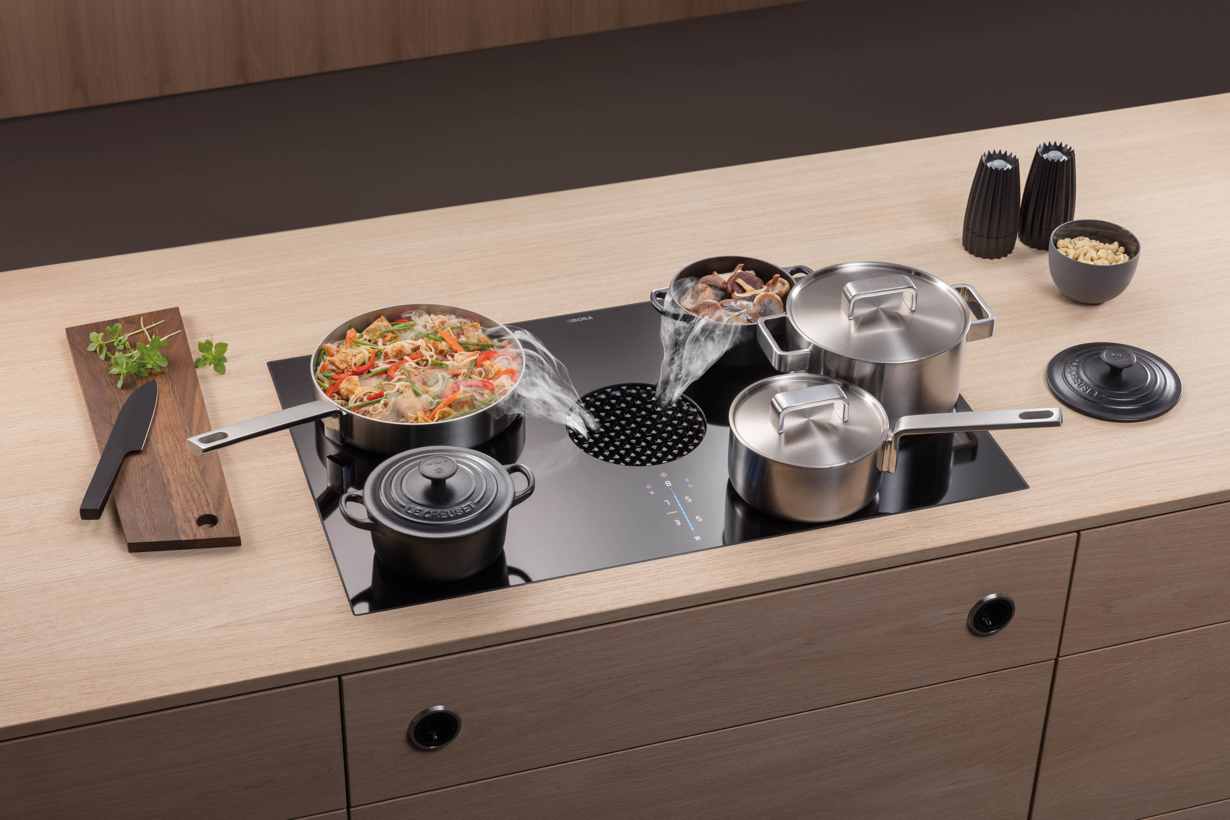 X PURE - Table de cuisson induction à zones continues avec dispositif aspirant (version recyclage)