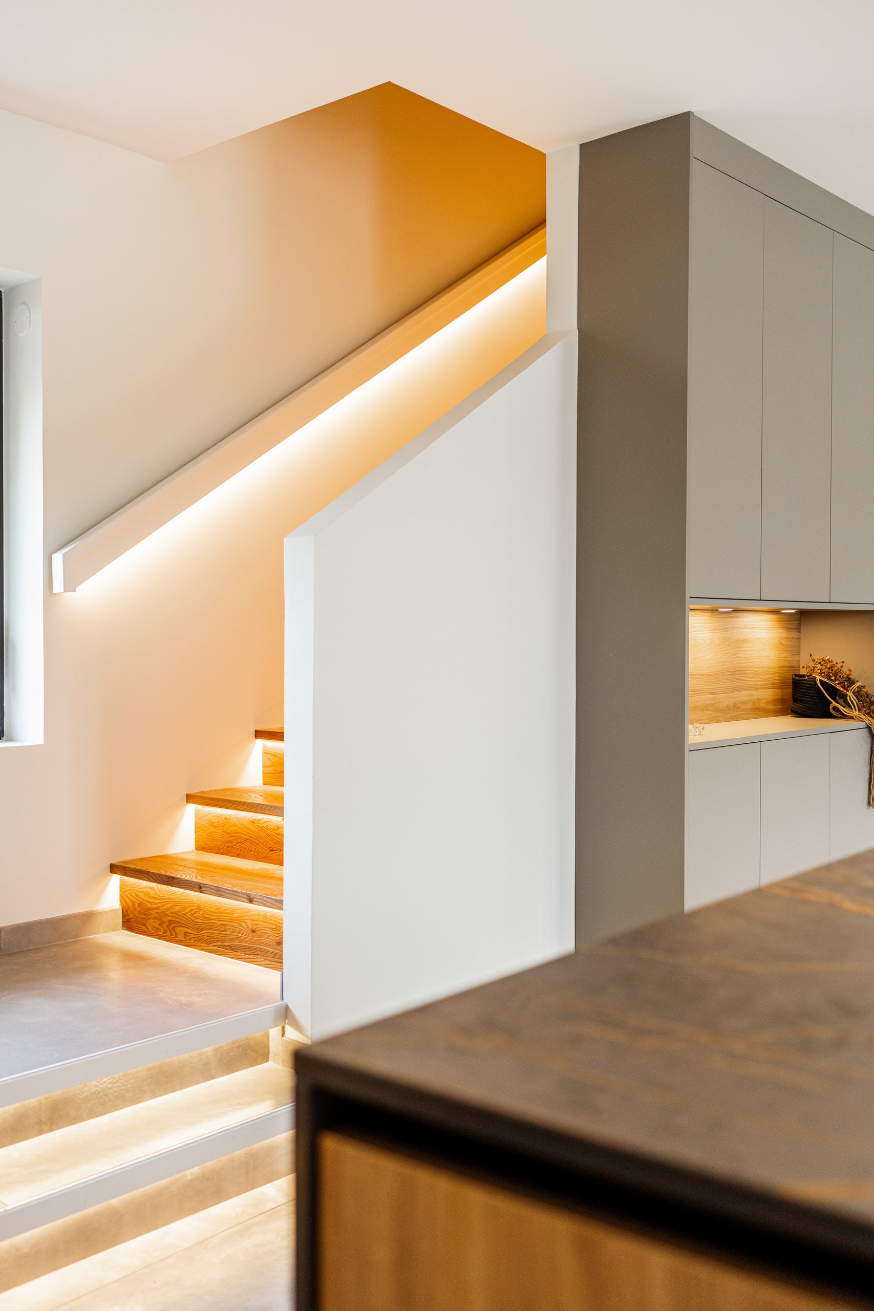 escalier lumineux cuisine