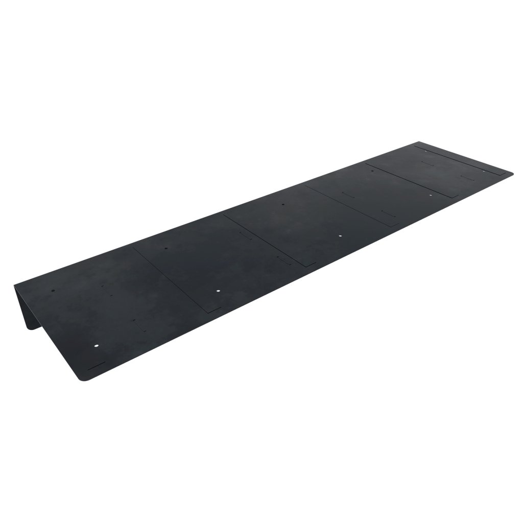 Prolongateur de plan de travail 'PLAK' - 950x250 - En acier laqué noir mat