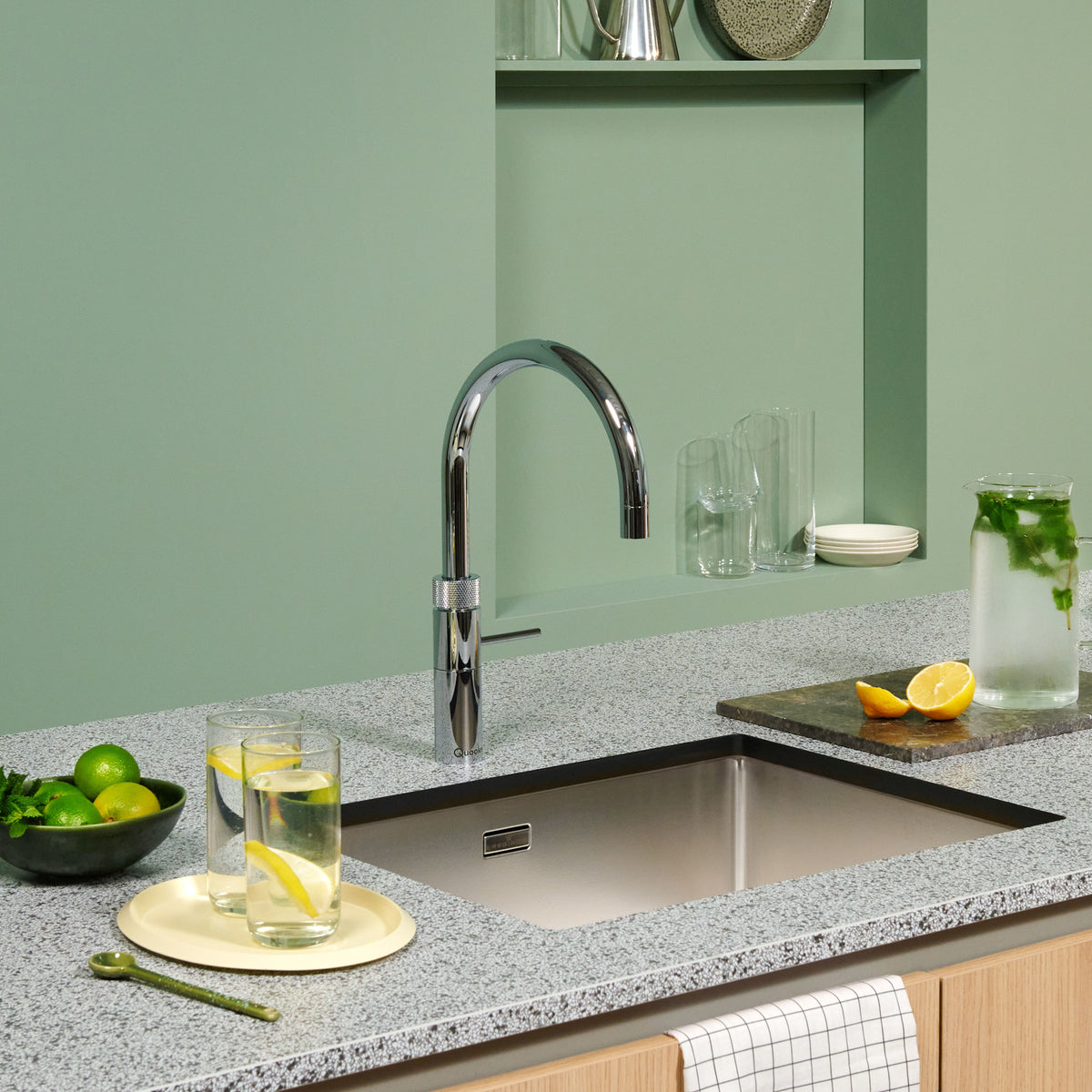 Mitigeur Quooker Fusion Round Chrome – robinet eau bouillante 100 °C