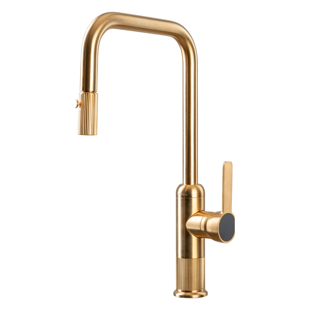 Mitigeur de cuisine Luisina, bec pivotant or avec douchette extractible double jet - RC678DO891