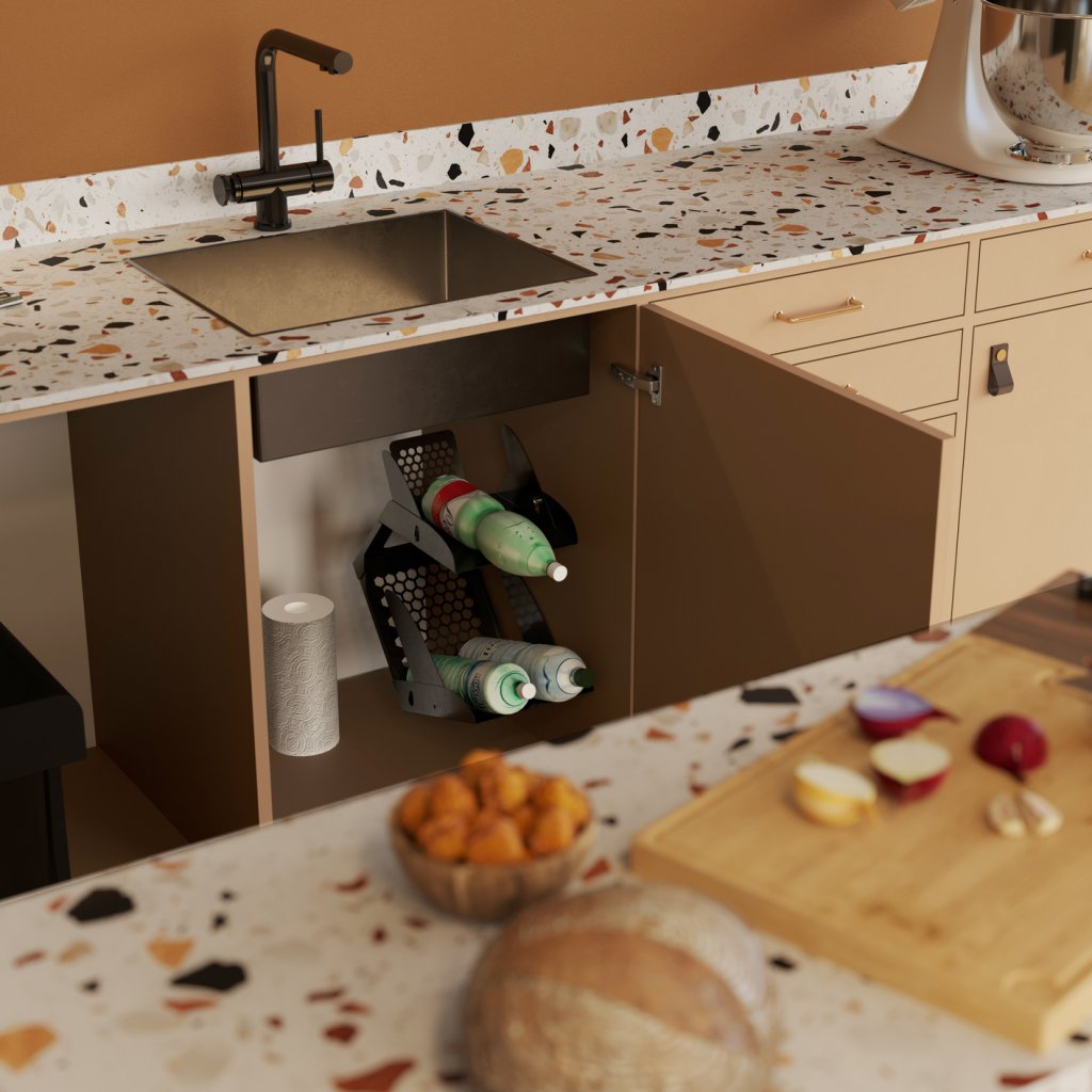 Accessoire BIRD noir mat pour stockage des bouteilles