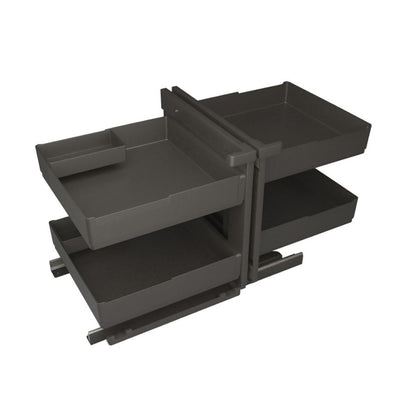 Aménagement meuble d'angle réversible 4 paniers plastique meuble 1200mm