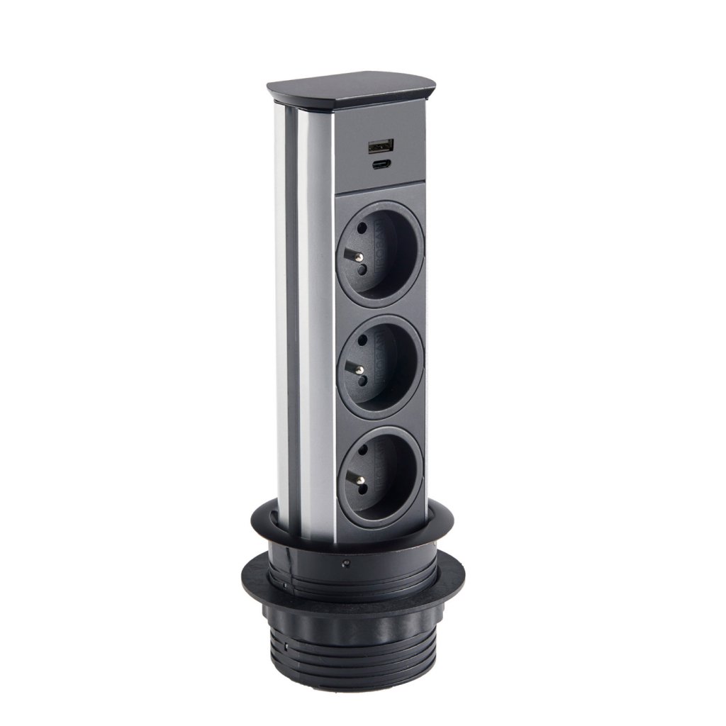 Bloc prises BRICK USB-AC rétractable- NM