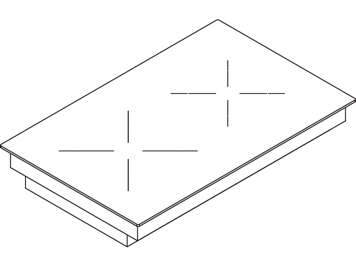Dessin technique de la table Hyper BORA Classic 2.0 CKCH en perspective