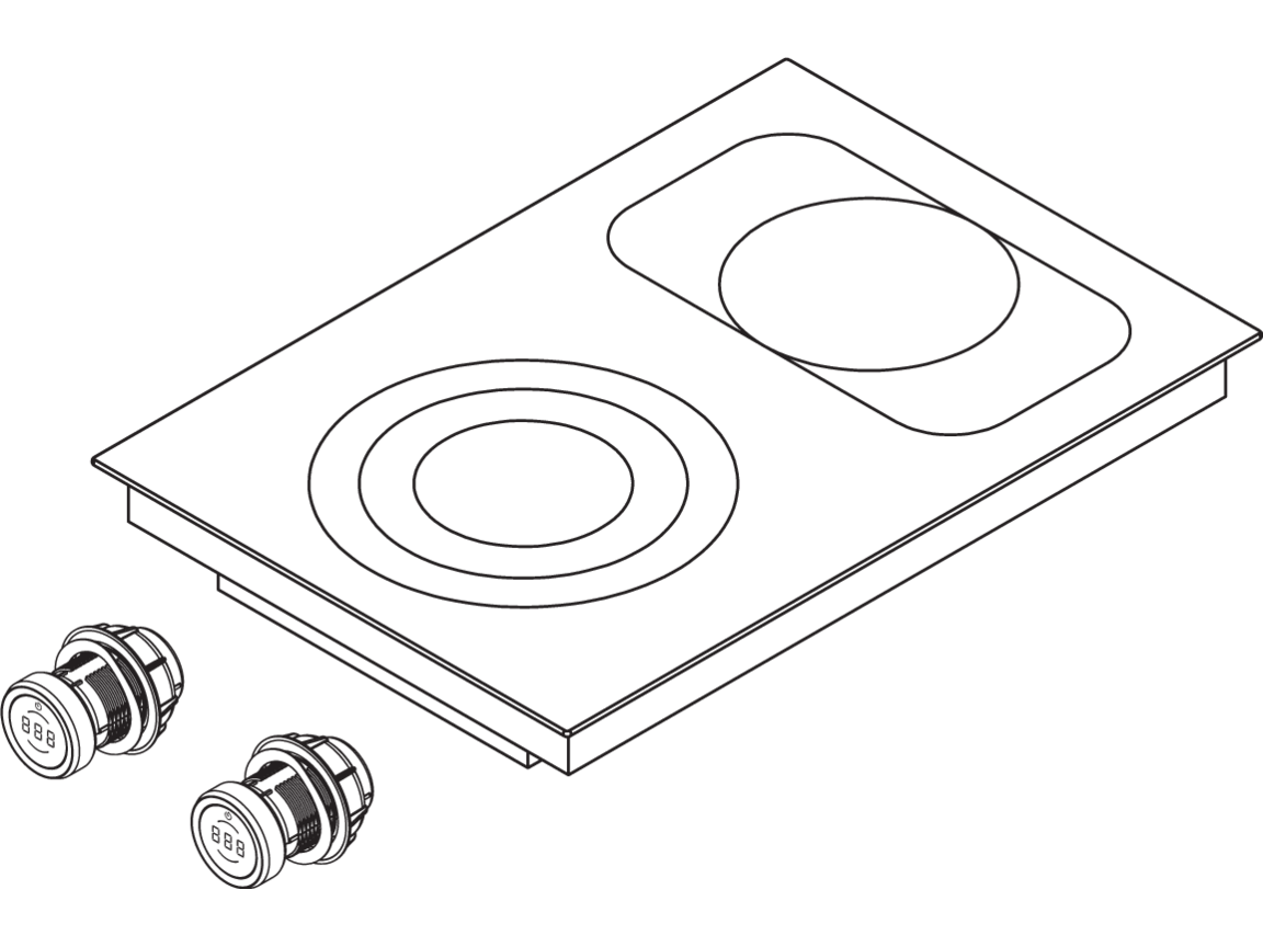 Schéma isométrique de la table HiLight sauteuse BORA Professional 3.0 PKCB3