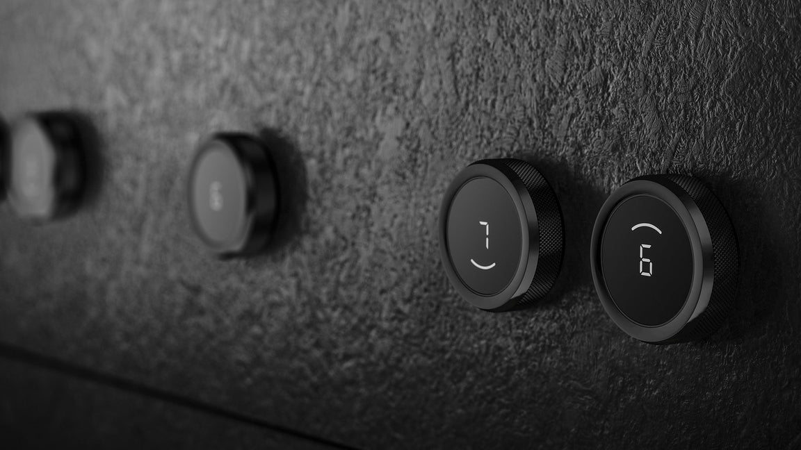 Boutons de commande BORA Professional 3.0 All Black à affichage LED blanc