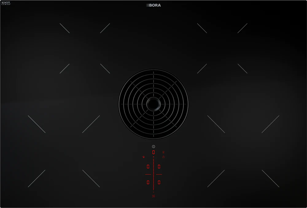 PURE - Table de cuisson induction avec dispositif aspirant (évacuation d'air)