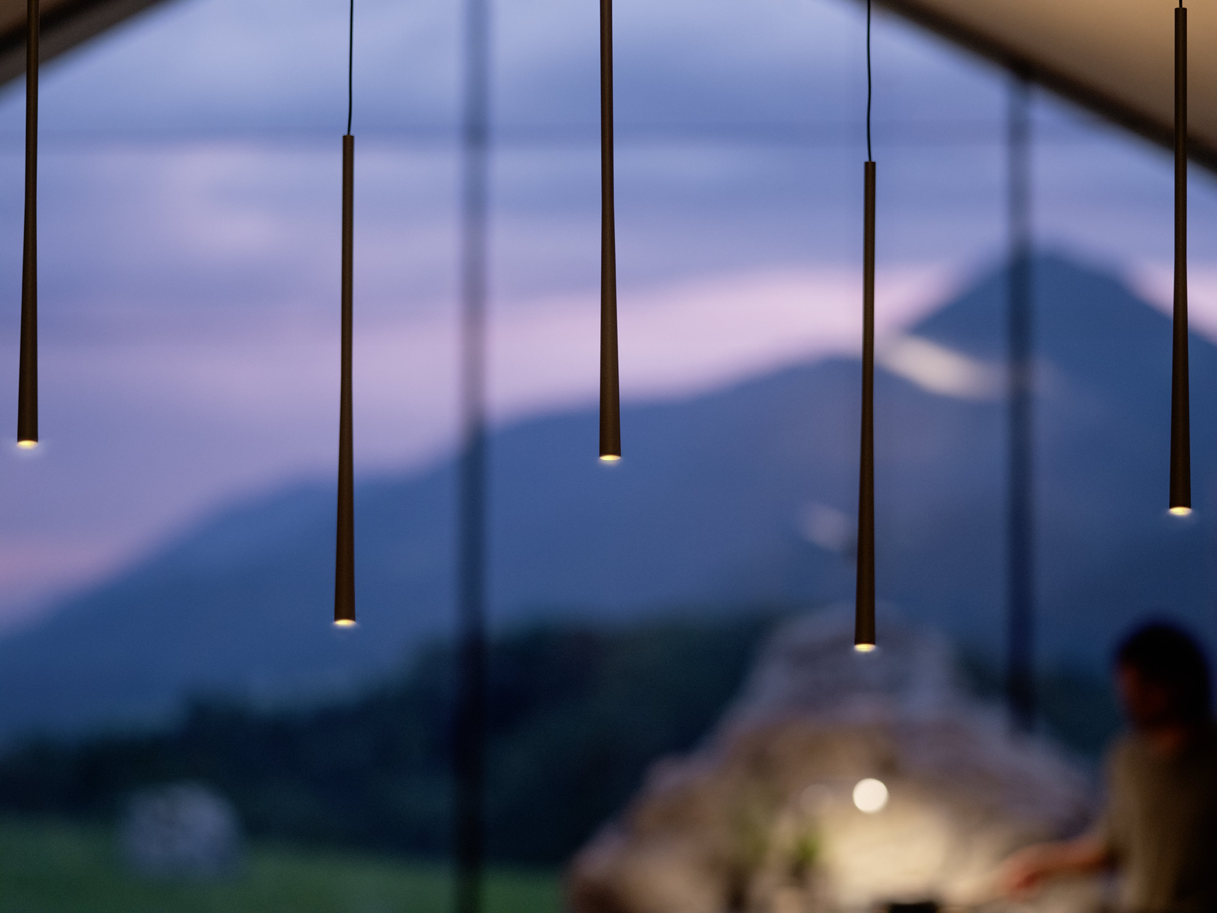 Stars - Lampe à suspension 3 lampes à disposition linéaire - noir