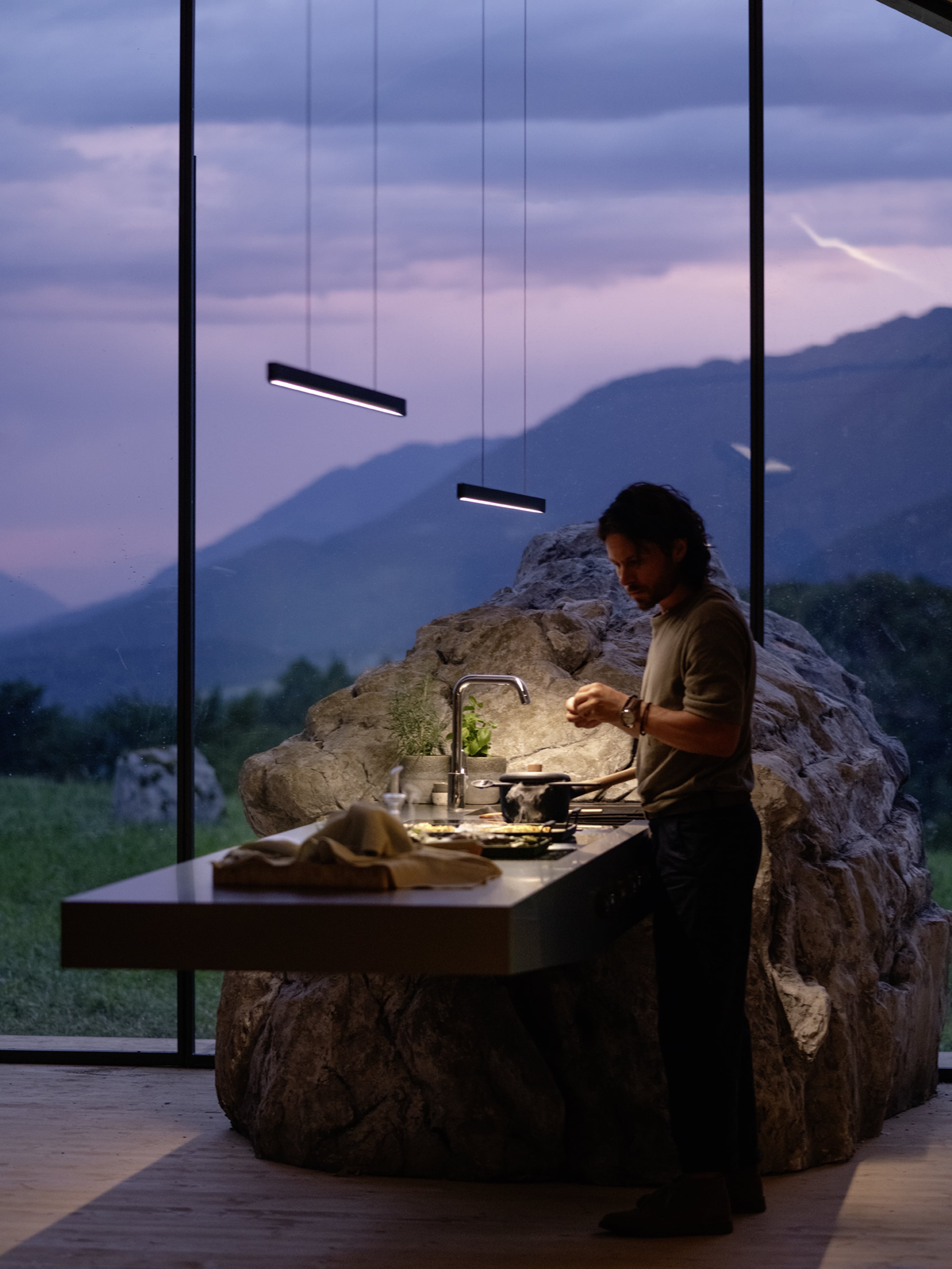 Horizon - Lampe à suspension fix (noir)