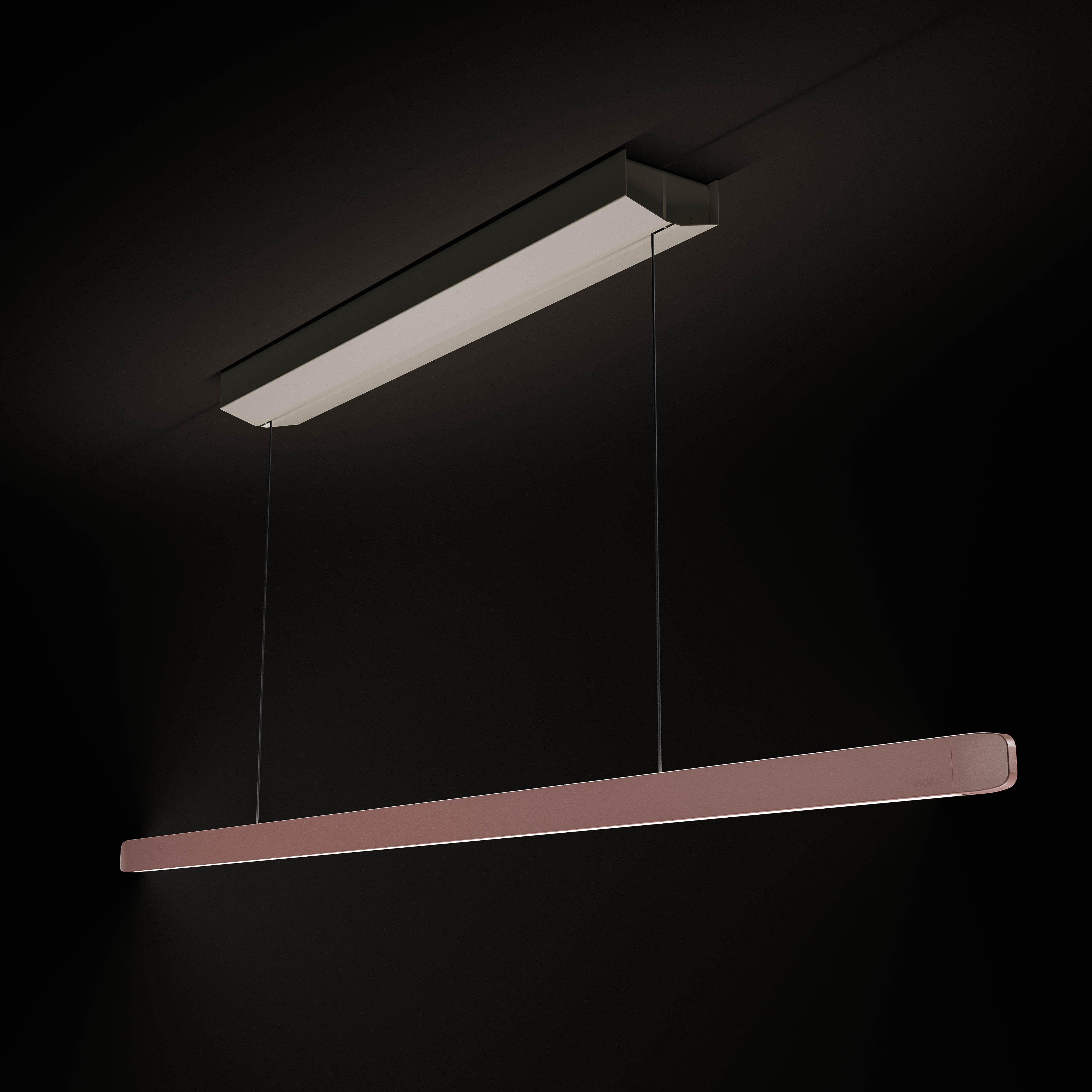 Horizon - Lampe à suspension move (or rose)
