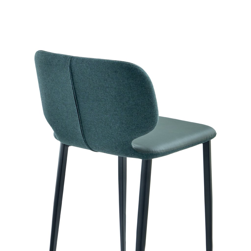 Chaise FLAP-Structure graphite-Intérieur écopelle Vert Pin-Extérieur main line Vert pin