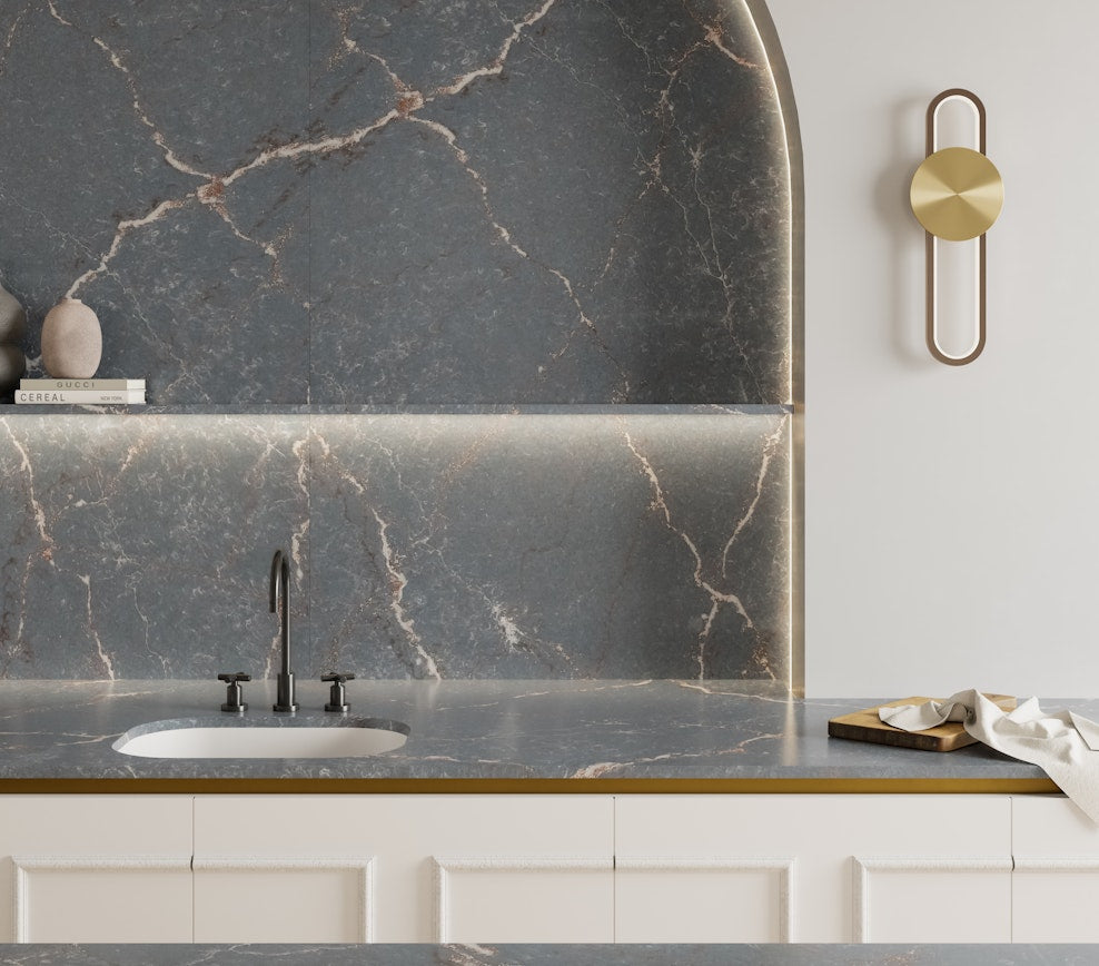 Revêtement de sol et mural en Silestone Parisien Bleu (en m²)