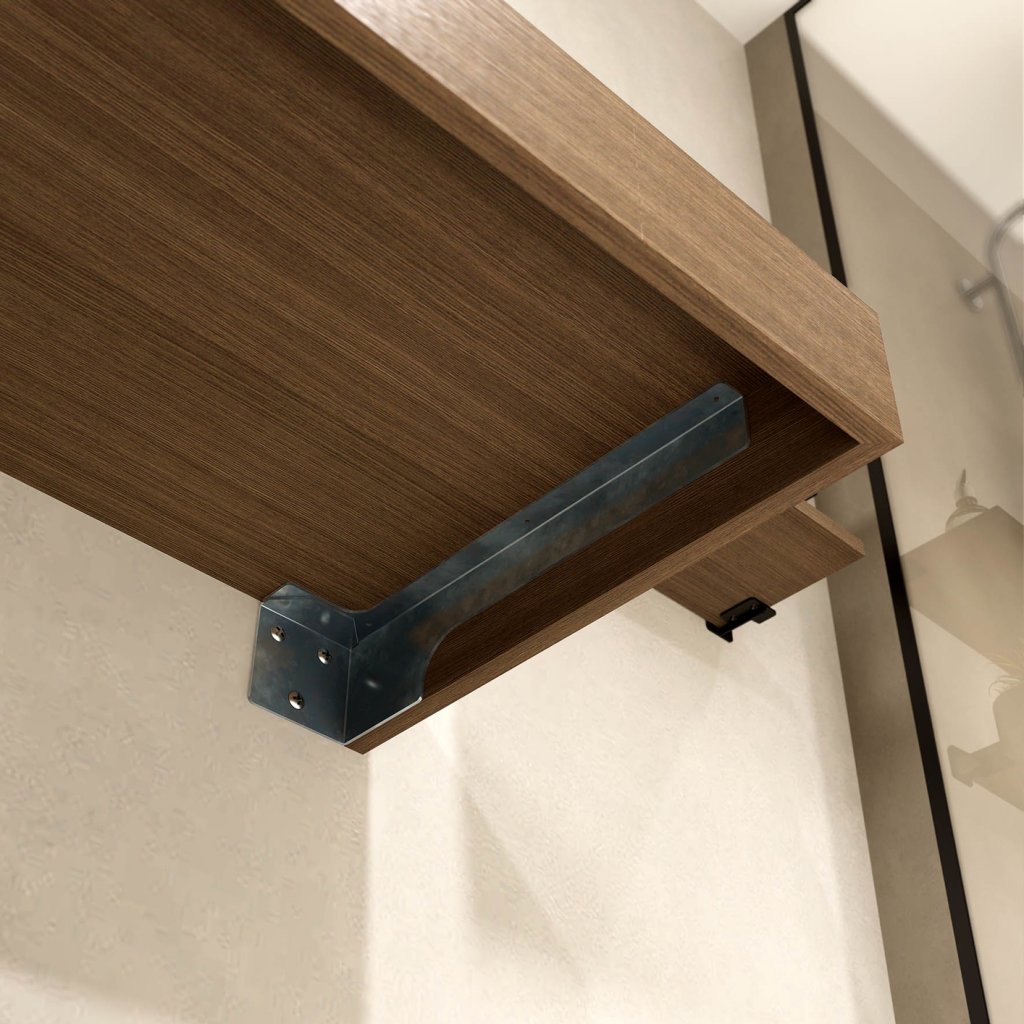 Equerres en acier zingué FIXPAK- Epaisseur 3mm- Longueur 445mm- Kit de 2 pièces