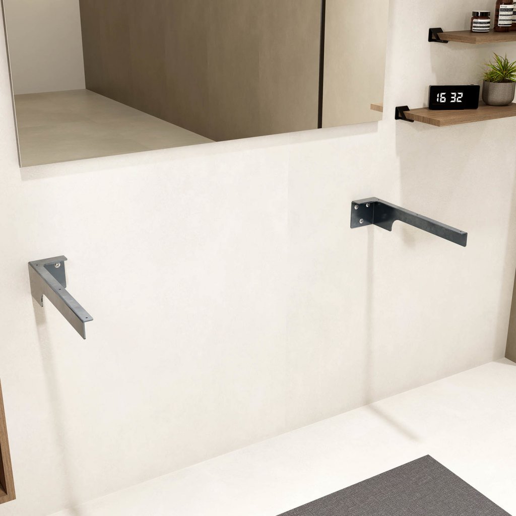 Equerres en acier zingué FIXPAK- Epaisseur 3mm- Longueur 445mm- Kit de 2 pièces