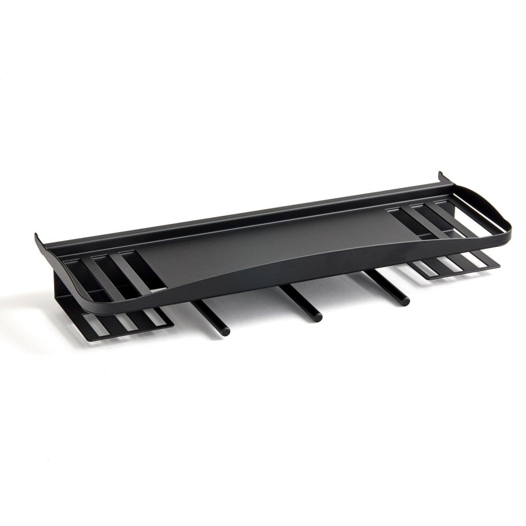 Etagère porte tasse en acier pour barre de crédence 9710N, 9720N, 9730N, 9740N - finition noir mat - L.400mm