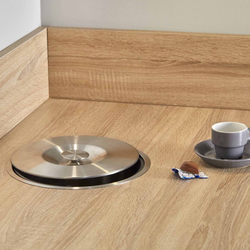 Vide-déchets en inox version seau de 10L en inox - diamètre 250mm