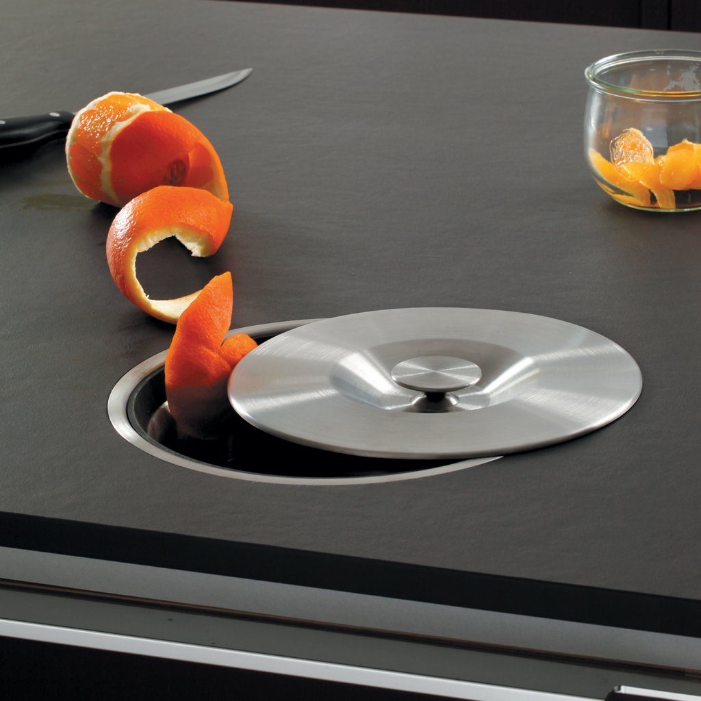 Vide-déchets en inox version seau de 10L en inox - diamètre 250mm