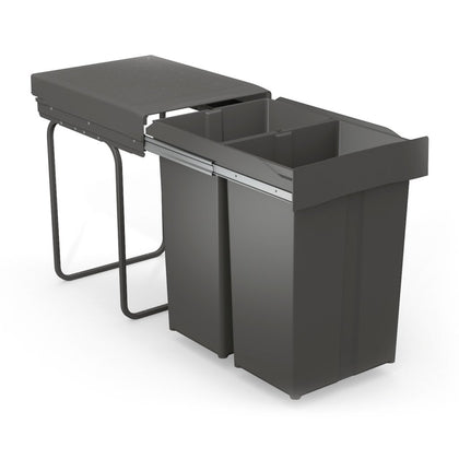 Poubelle 58L - 400mm - H.505mm-Gris orion