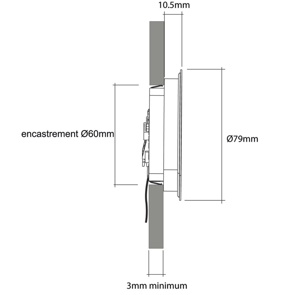 Kit 2 spots bibliothèque HALO-2W-12V DC-4000K-System connect light-Avec interrupteur tactile