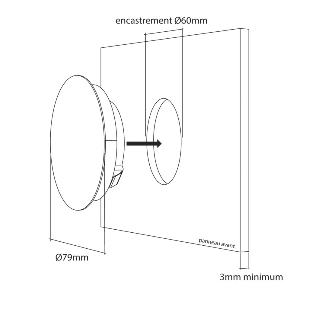 Kit 3 spots bibliothèque HALO-2W-12V DC-4000K-System connect light