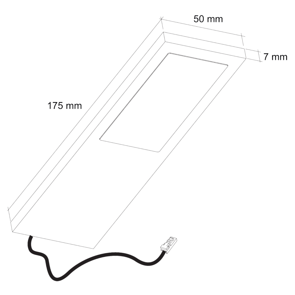 Kit de 2 profils LED extra-plats (175 x 50 x 7) dont 1 avec interrupteur et 1 convertisseur - finition blanc mat - puissance 4W / 240lm - 12VDC - 4000K