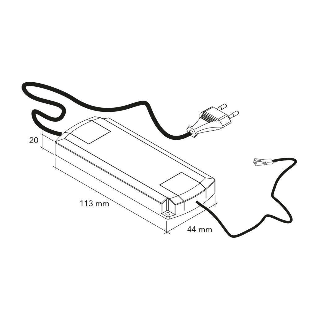 Kit de 3 profils LED extra-plats (175 x 50 x 7) dont 1 avec interrupteur et 1 convertisseur - finition noir - puissance 4W / 240lm - 12VDC - Avec variateur de température de couleur