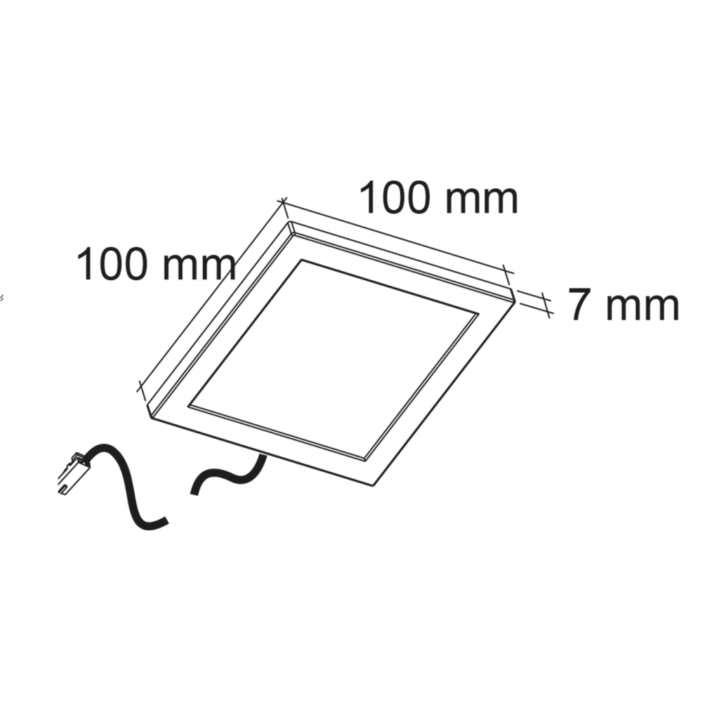 Kit de 3 spots LED L9050 et 1 convertisseur - finition inox brossé - puissance 5,4W / 420lm - 12VDC - 3000K