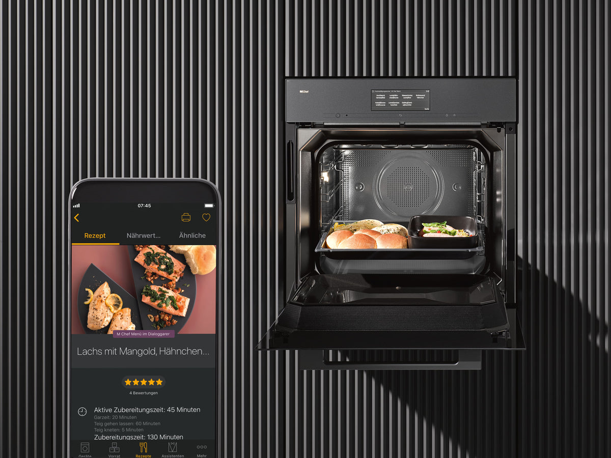 MobileControl : cuisson du four Dialog Miele suivie depuis un smartphone
