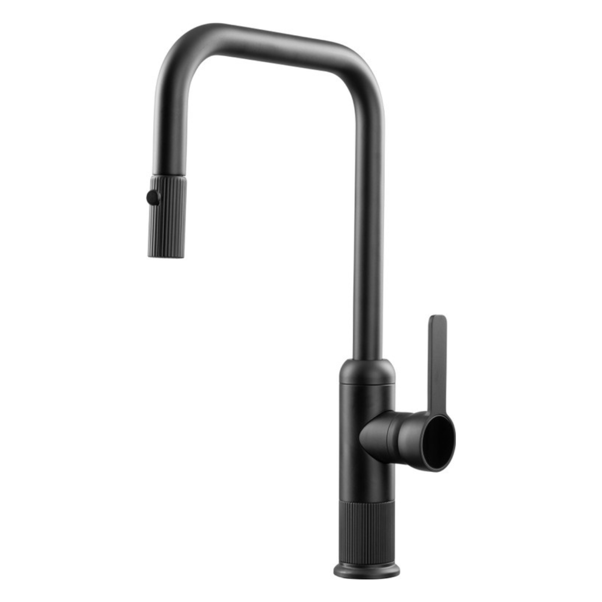 Mitigeur de cuisine Luisina, bec pivotant noir mat avec douchette extractible double jet - RC678DO079