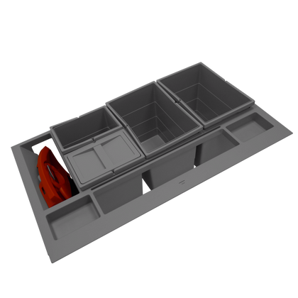 Aménagement tri 4 seaux 52 L MSA pour meuble de 900 mm