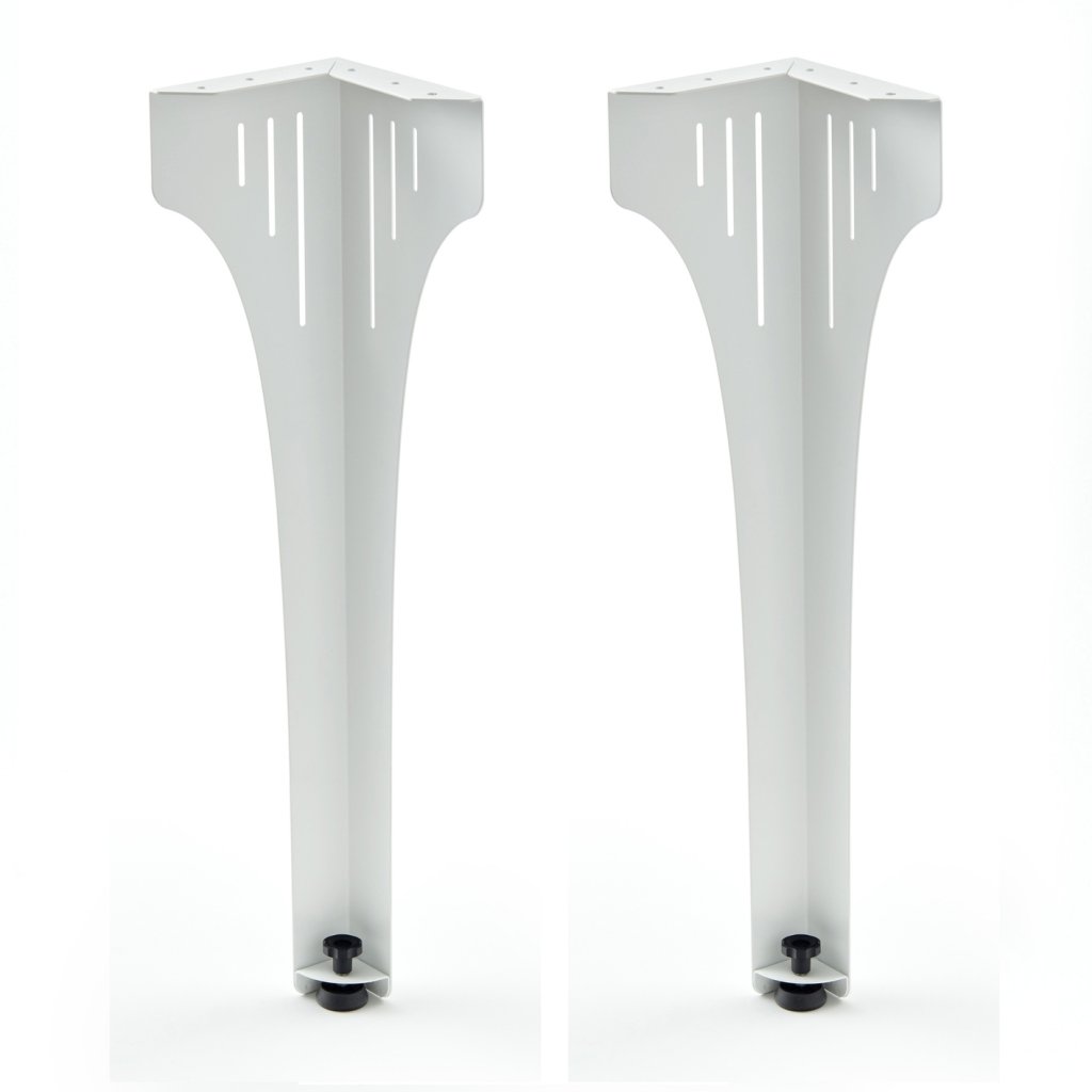 Pied de table STRONG avec découpe décorative- Blanc mat-H.710mm- Vendu par 2