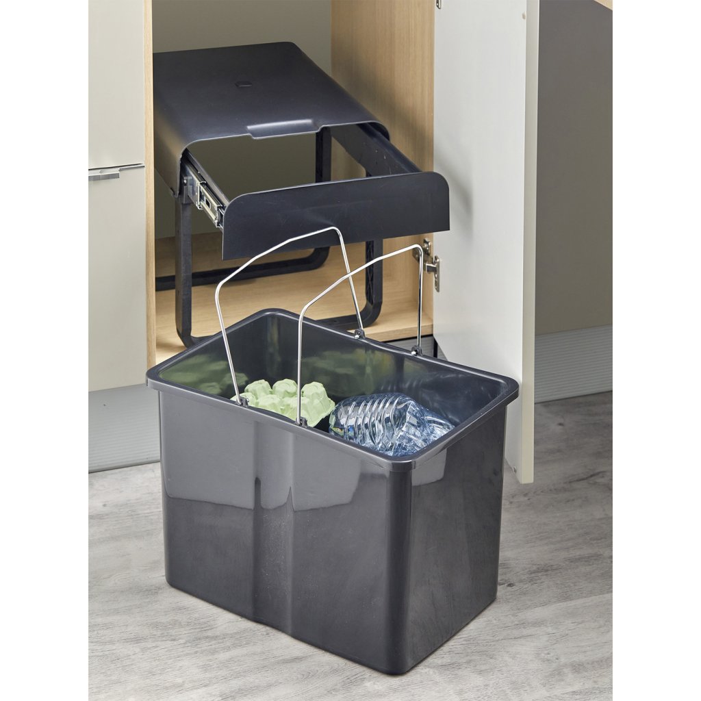Poubelle MSA 9002 installée meuble 400 mm