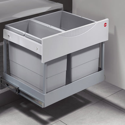 Poubelle sous-évier automatique 2 bacs 30 L MSA pour meuble de 600 mm