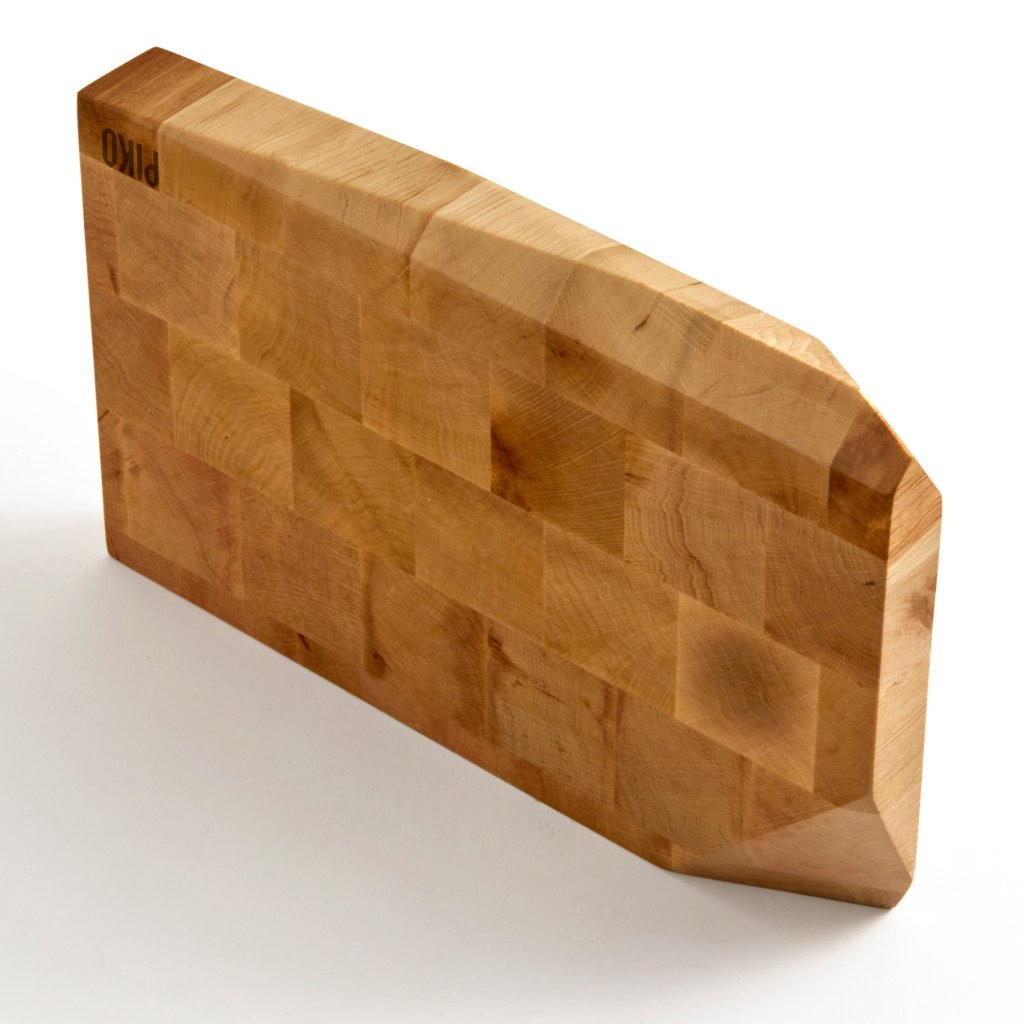 Petit billot 'PIKO' en bois de bout de charme - 340x220x40mm