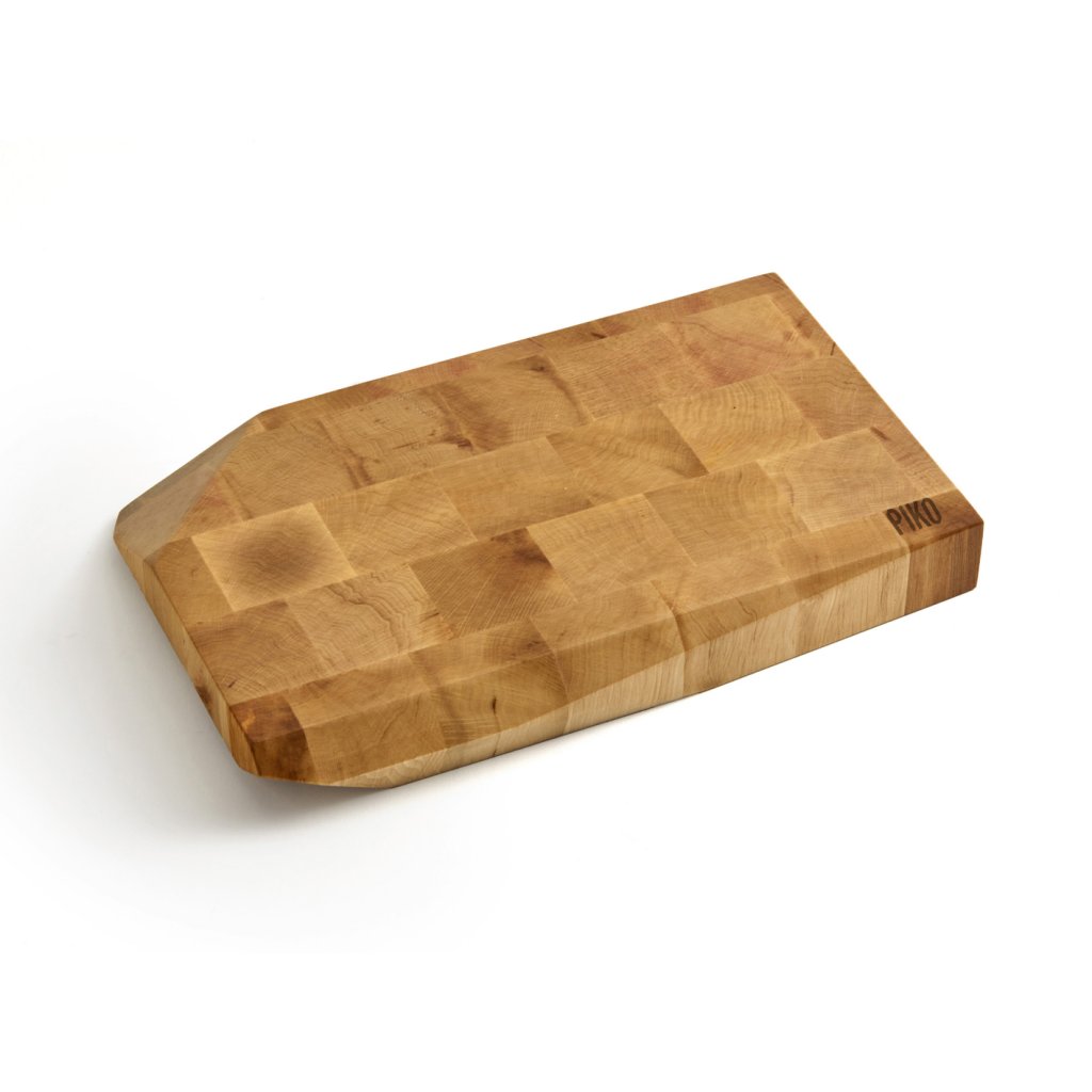 Petit billot 'PIKO' en bois de bout de charme - 340x220x40mm