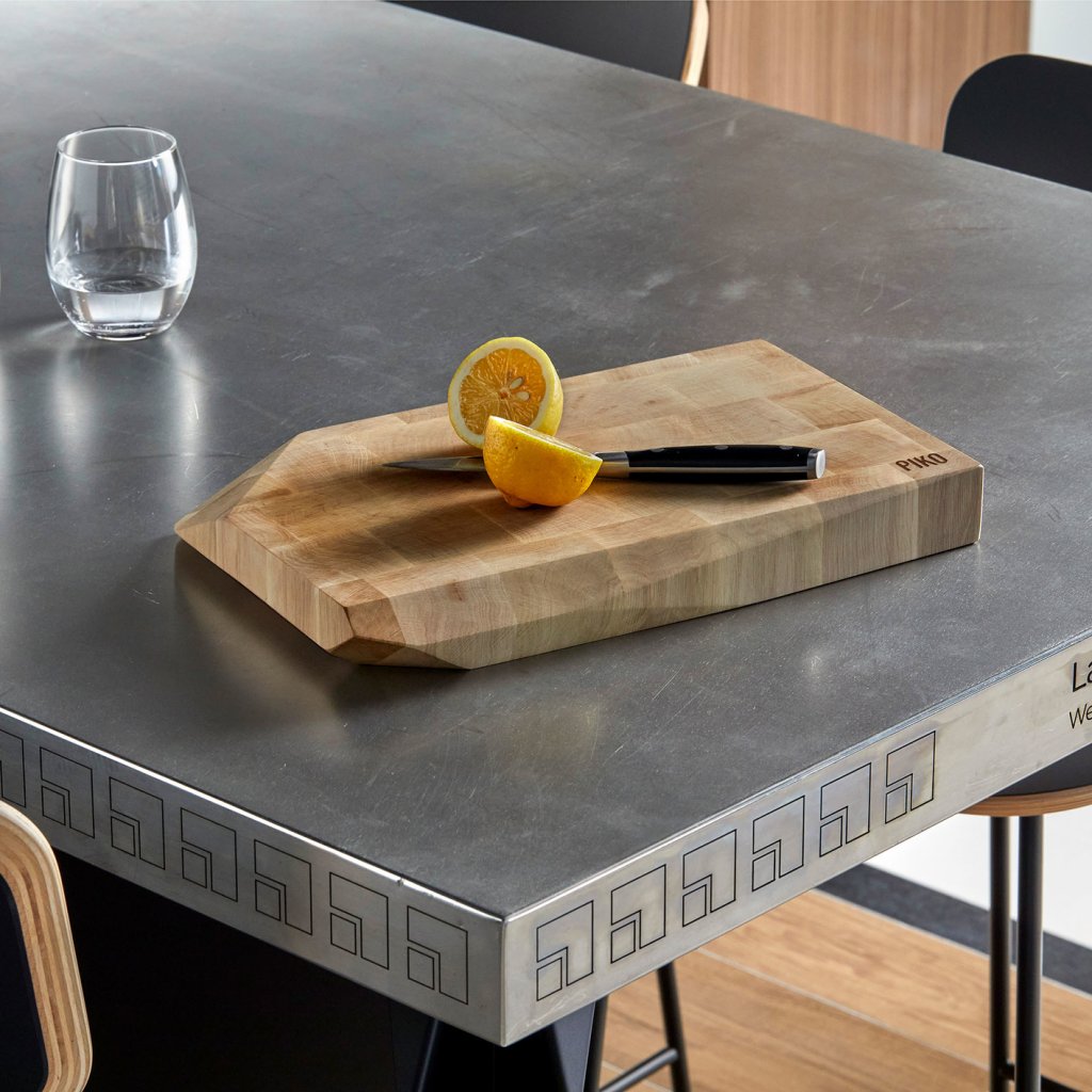 Petit billot 'PIKO' en bois de bout de charme - 340x220x40mm