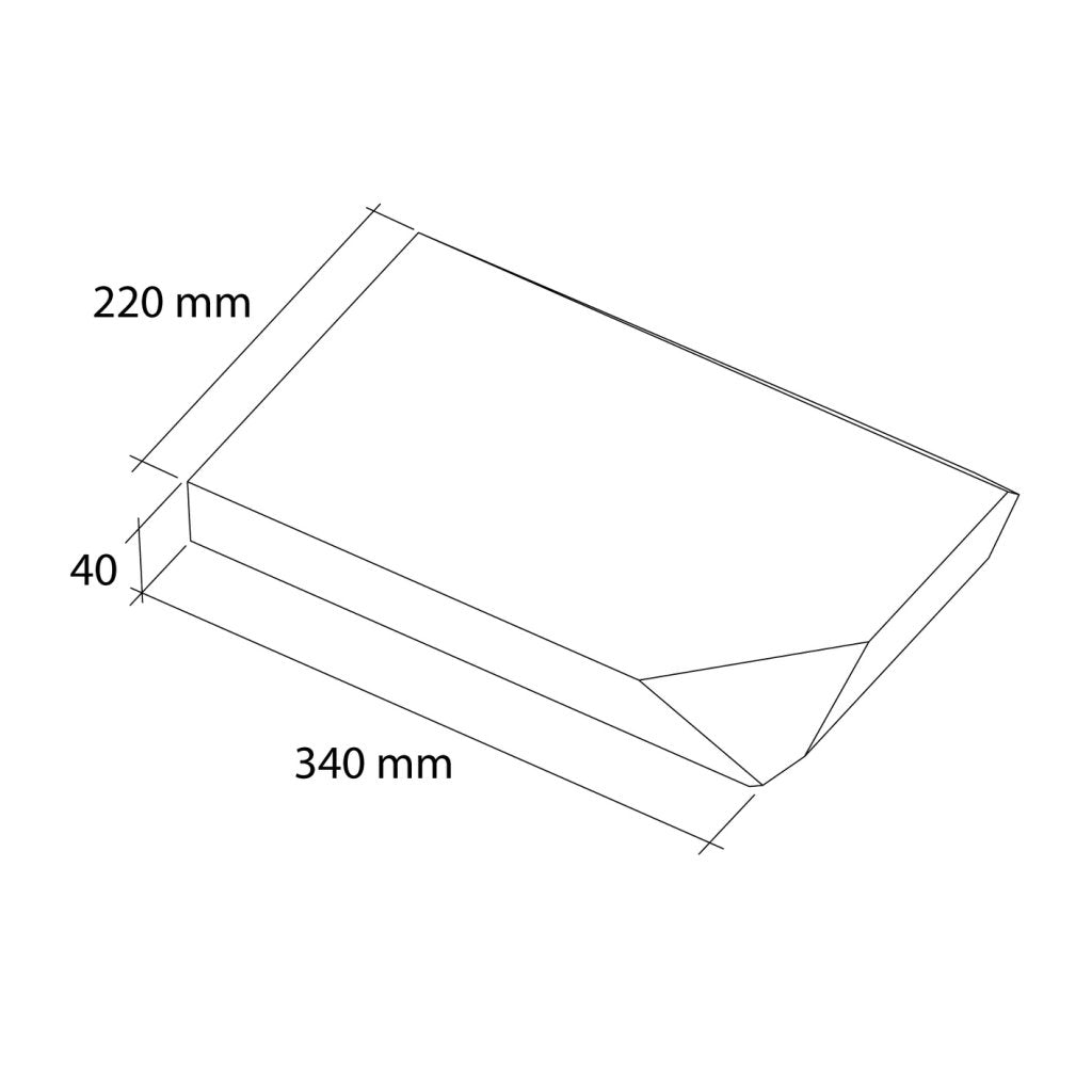 Petit billot 'PIKO' en bois de bout de charme - 340x220x40mm