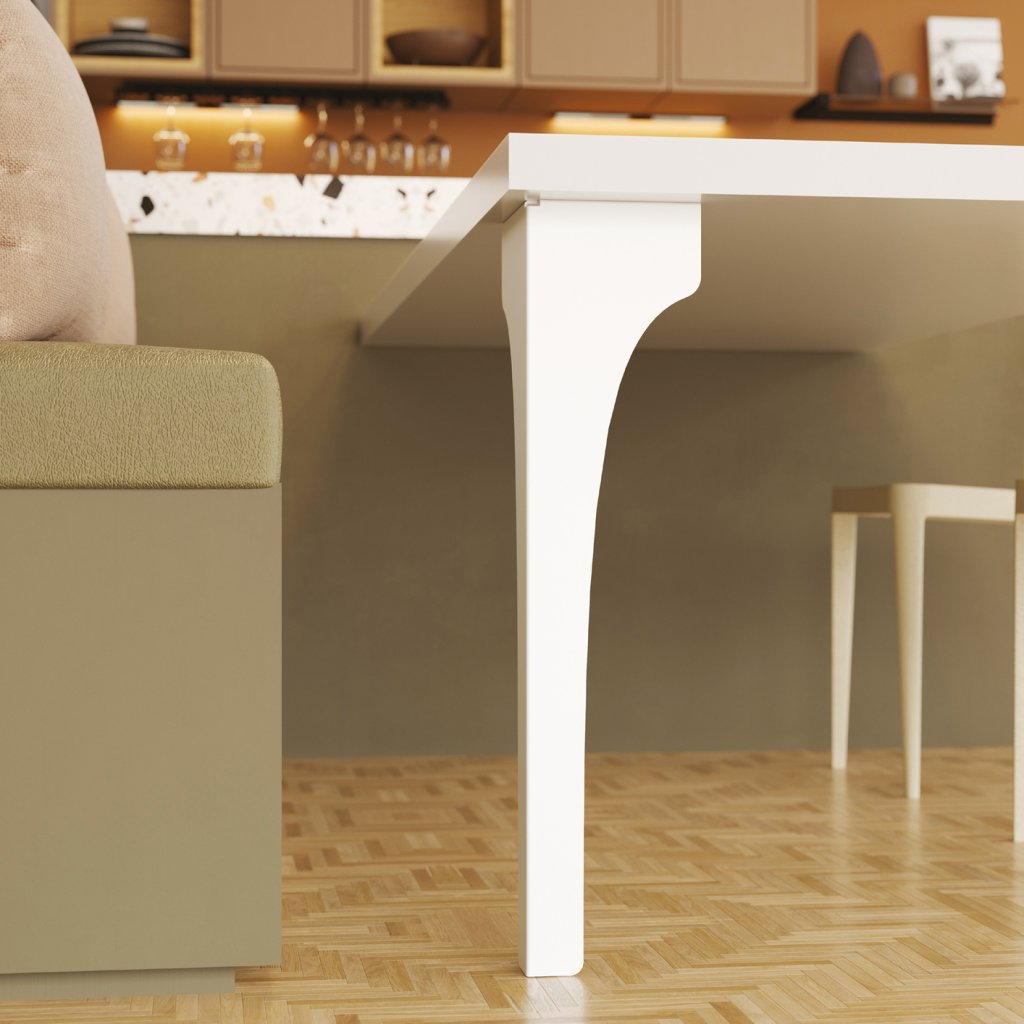 Pied de table STRONG Blanc mat-H.870mm L.163mm l.163m