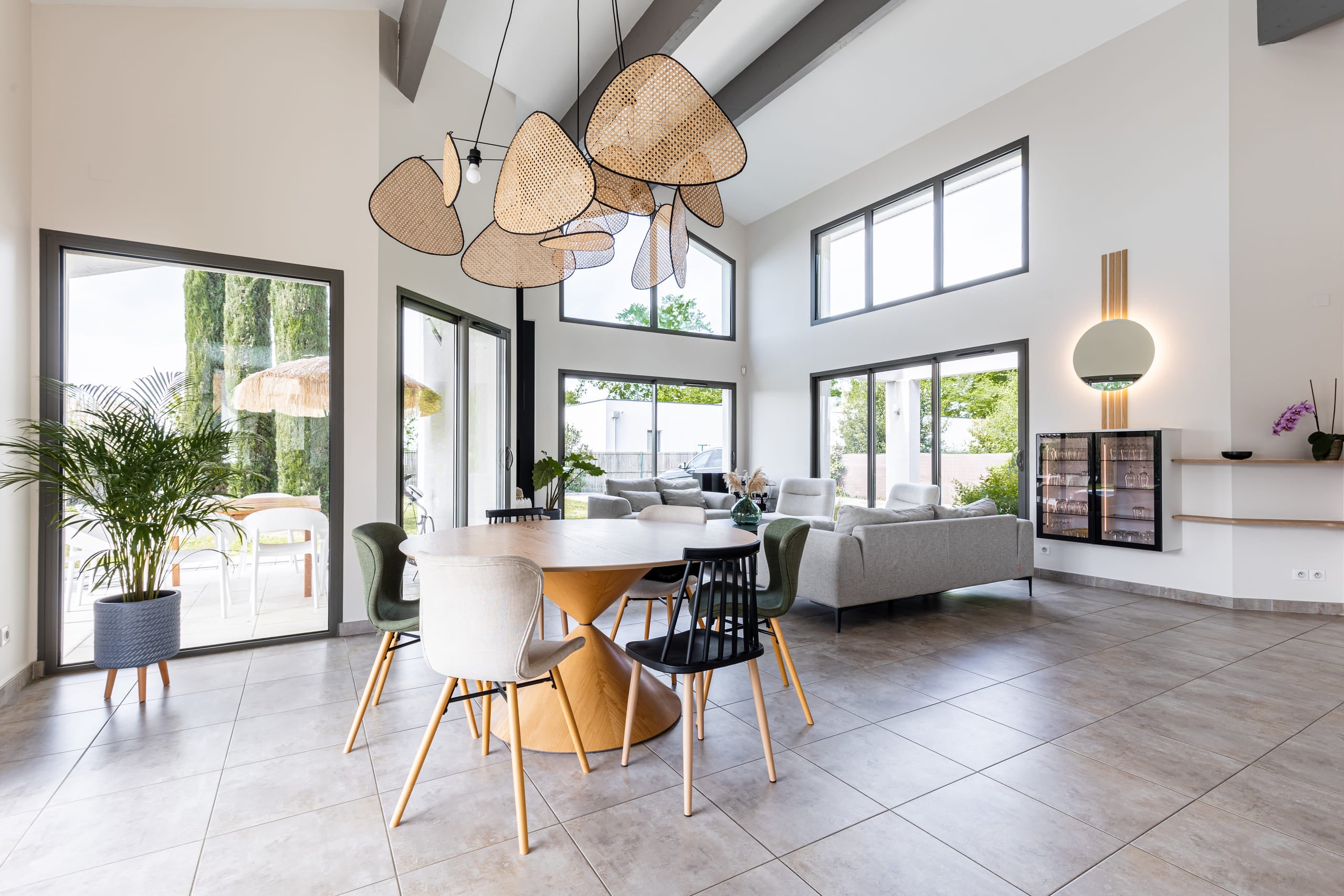 Pièce de vie maison architecte très lumineuse