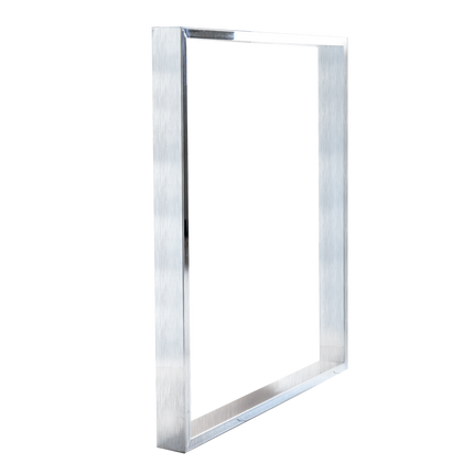 Pied cadre en acier hauteur 715 mm largeur 900 mm finition inox brossé