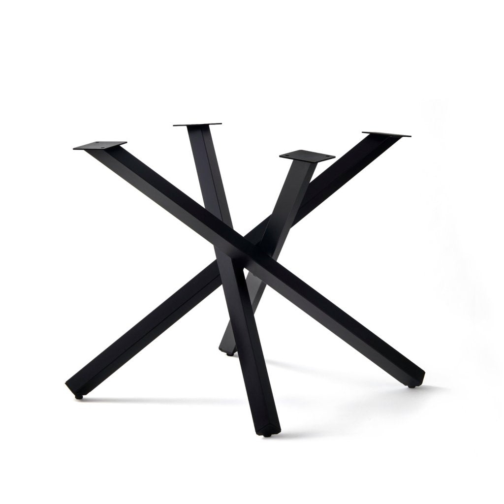 Pied central STAR- H.736mm- Pour plateau rond de diamètre 1000mm ou rectangulaire de 1400x800mm- Finition noir mat