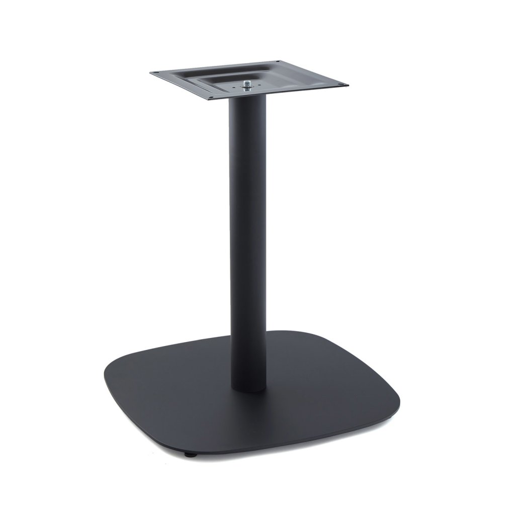 Pied central noir mat H.725mm socle 600mm