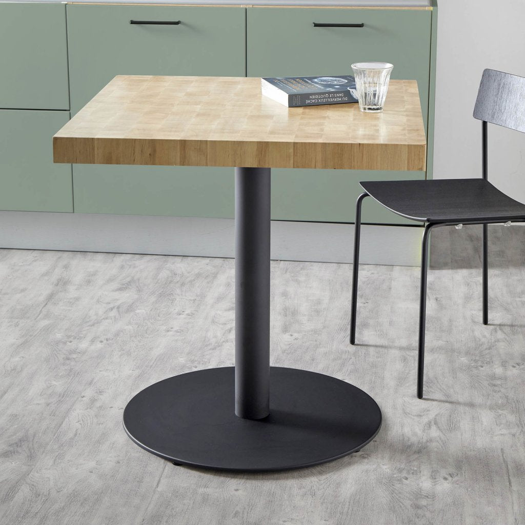 Pied central Heavy Noir mat- H.730mm-Base 700mm-Diamètre colonne 10cm