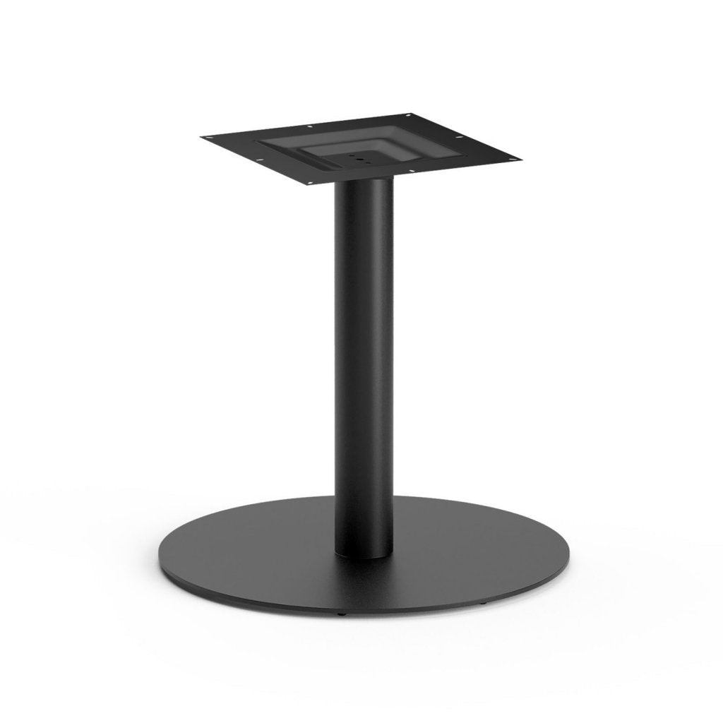 Pied central Heavy Noir mat- H.730mm-Base 700mm-Diamètre colonne 10cm