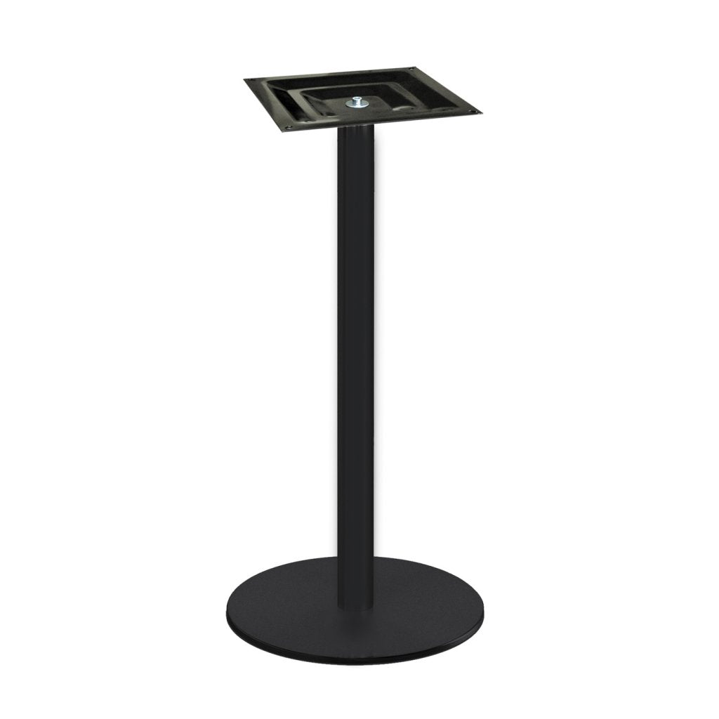 Pied central rond - H. 1070mm - socle de 440mm - pied de 60mm - pour plateau rond de diamètre 800mm maximum ou carré de 700 x 700mm maximum - finition noir mat