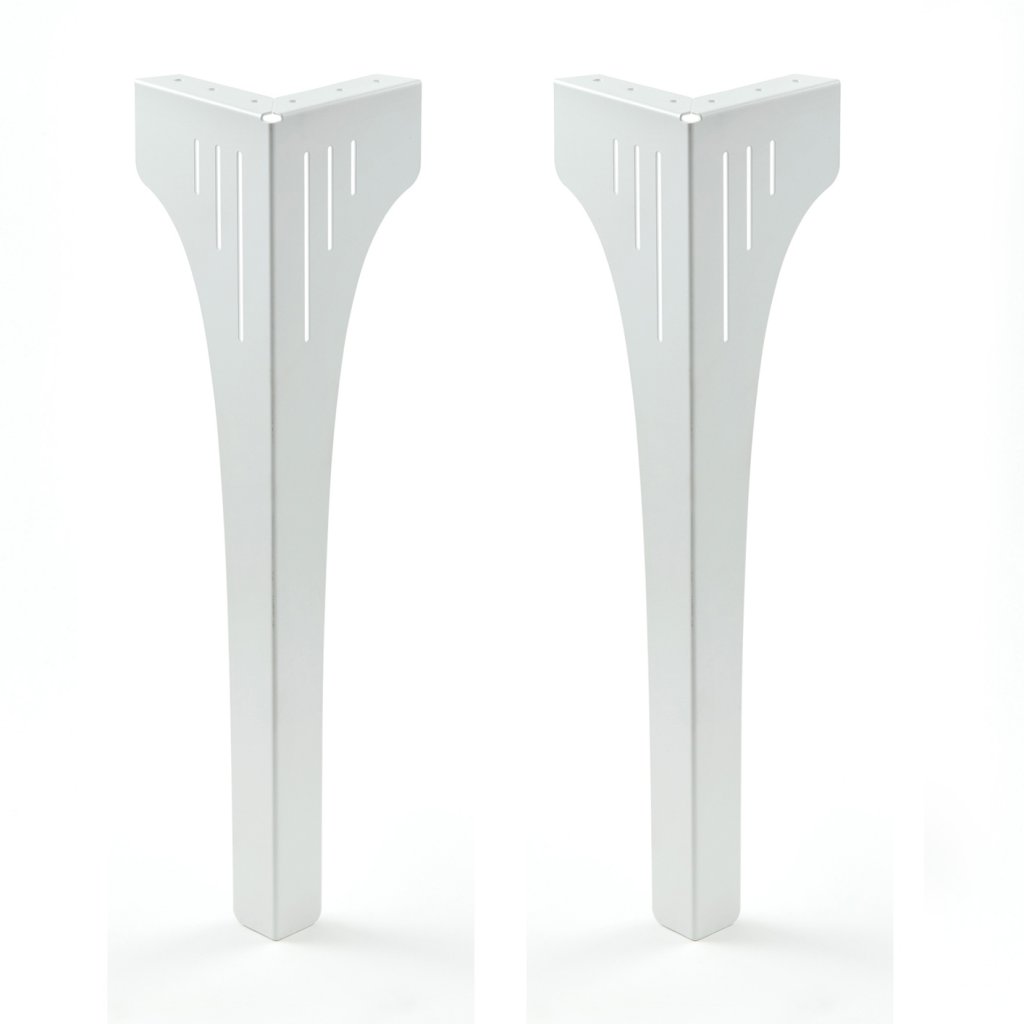 Pied de table STRONG avec découpe décorative- Blanc mat-H.710mm- Vendu par 2