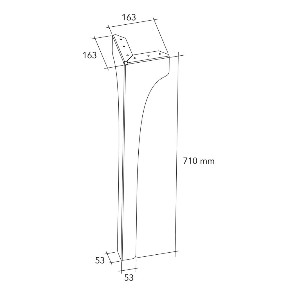 Pied de table STRONG Blanc mat-H.710mm- Vendu par 2