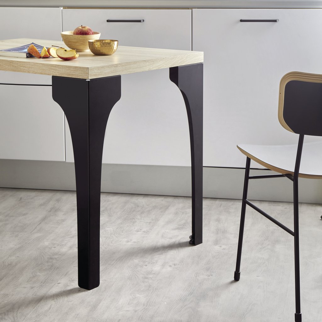 Pied de table STRONG Noir mat-H.710mm- Vendu par 2